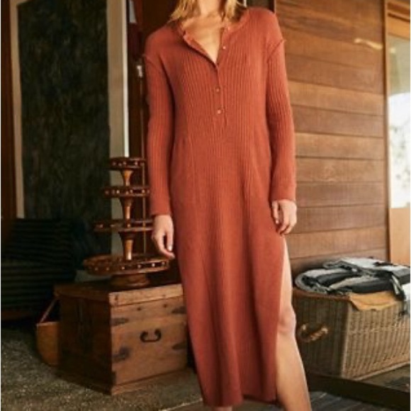 Free People Burnt Orange Sweater Dress - Picture 1 of 6